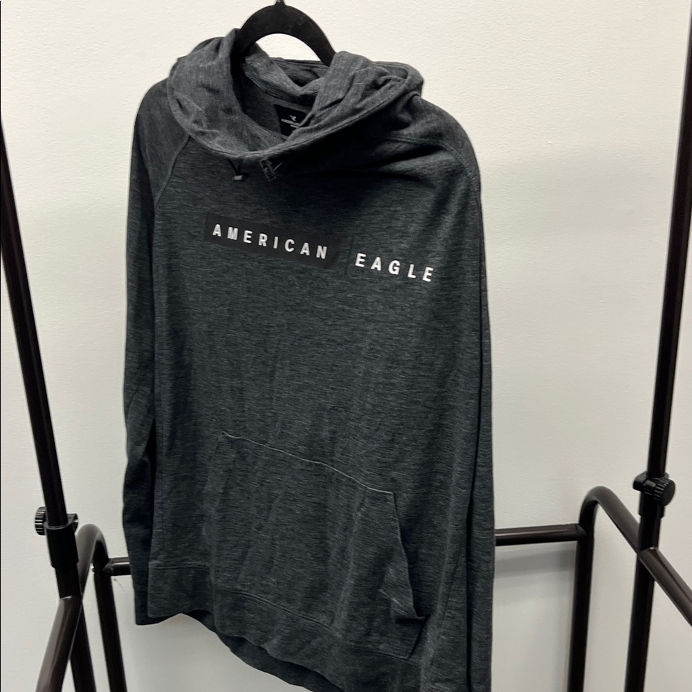 American Eagle Outfitters Charcoal Gray Pullover Hoodie